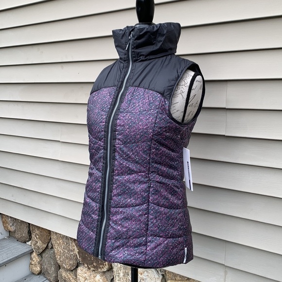 Mondetta Mix Up Charcoal/Tweed Print Puffer Vest - Picture 3 of 16